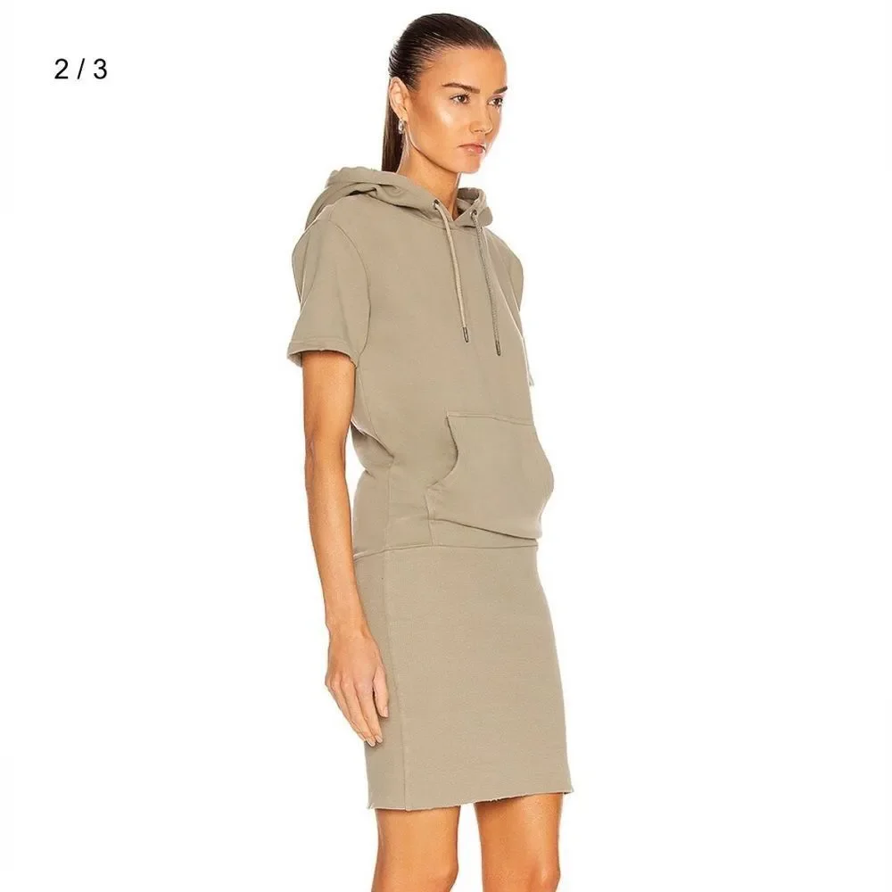 SER.O.YA Rory dress tan hooded mini tunic hoodie Revolve NWOT Sz S